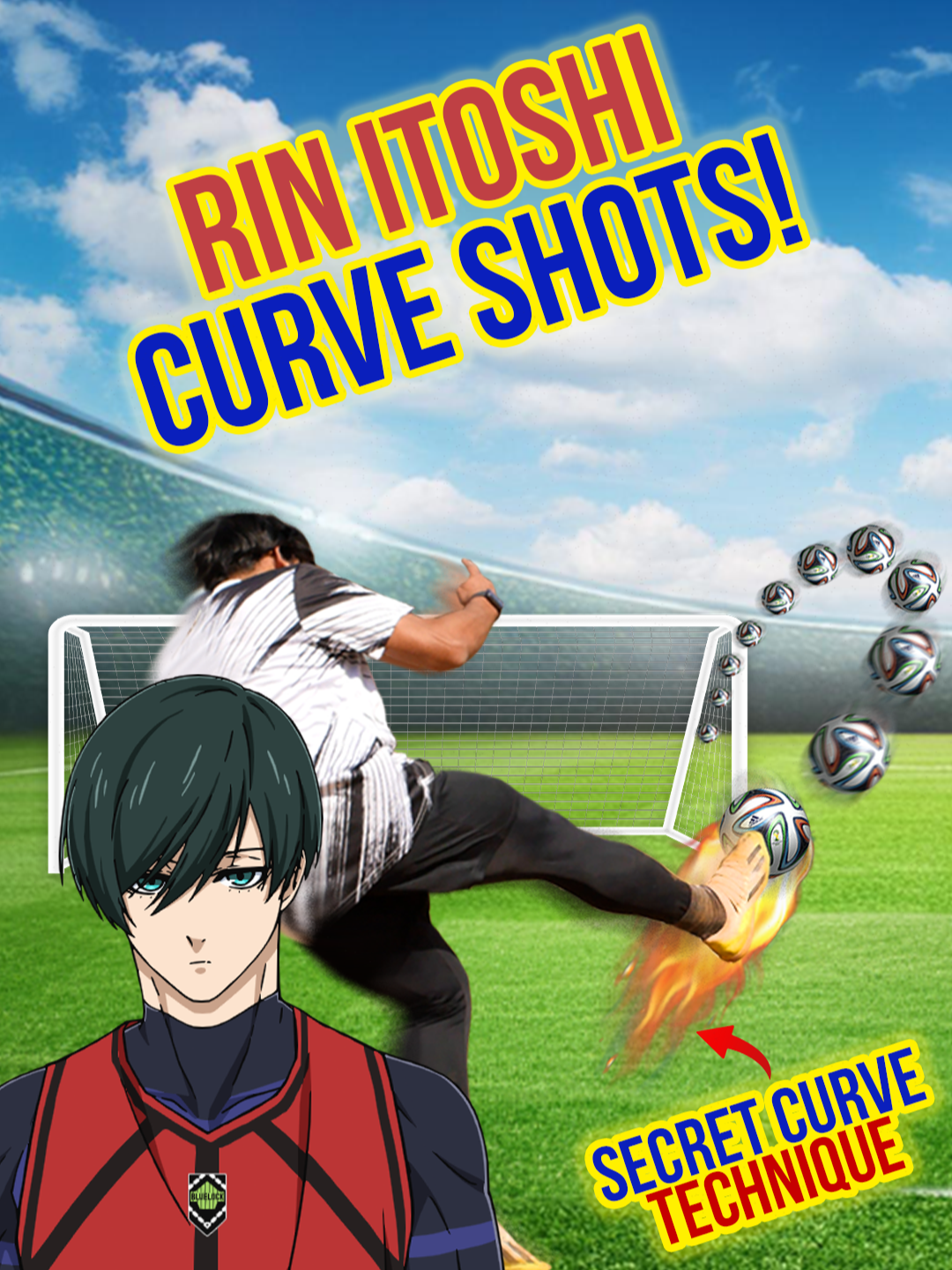 Learn RIN ITOSHI CURVED Shooting SKILLS | Blue Lock Skills - Follow blue locks's official english account @blue_lock_en . Learn to Play like RIN ITOSHI! RIN Itoshi is one of Blue Lock's most fascinating and skillful players.  Rin Itoshi has some Really amazing Shots. His Curve Shot sticks out the most. I'll show you a couple of his really efficient and effective dribbling skill, and then I'll show you to score with super curve shots like Rin Itoshi. I also learnt a secret from Rin Itoshi which let me score from the corner. Watch Season 2 of Blue Lock on Crunchyrol! It will be available in many languages over 200 regions world wide!  Blue Lock is an anime about Football, where the Japanese football association comes up with a project (Project Blue Lock) to find Japan's next best striker that can win the World Cup for Japan.   Blue Lock follows Isagi Yoichi, who is an average striker who fights his way through Blue Lock and faces touch opponents such as Rin Itoshi. The protagonist is Yoichi Isagi,who appears to be an average striker with below average skills.He struggles against other skillful footballers in Project blue lock.Players such as Meguru Bachira, Nagi , Rin Itoshi, Shoei Barou, Sae Itoshi.Blue lock season 2 first episode on 5th october 2024. #bluelockmanga #bluelockanime #isagi #rin #rinitoshi #itoshirin #football #footballskills #Soccer #tutorial #fyp #viral #viraltiktok #u20 #u20vsbluelock #bluelockirl #bluelockseason2