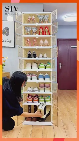 Tủ giày gấp gọn thông minh của SIV đây ạ, mỗi tầng để được 2 đôi, nhựa pp thân thiện với môi trường ạ #tủgiày #kệgiaydep #kệgiày #kệgiàychữx #giadung #giadungthongminh #giadungtienich #siv #sivhomedecohcm 