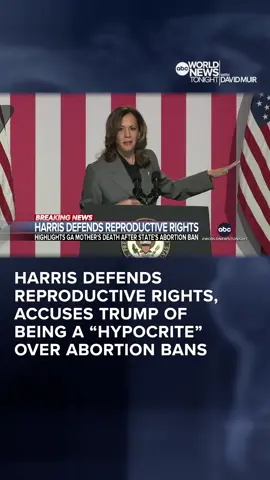 In #Atlanta, Vice Pres. Harris zeroed in on a key issue for her campaign, focusing on a #Georgia woman who she said died as a result of the state’s strict abortion ban. Harris accused former Pres. Trump and his running mate of being 