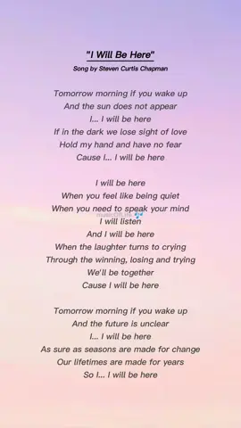 I Will Be Here - Curtis Chapman #full  #lyric  #song  #songs  #of  #life  #fyp  #fy 