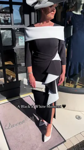The perfect pairing 🤍🖤  Keeping it classic with this Mother Of style from Anoola!  Our ladies love both Ivory & Black so we thought why not have both?  #fashiontiktok #motherofthebride #motherofthegroomdress #motherofireland #motherofthebride #black&white #blackivorydress 