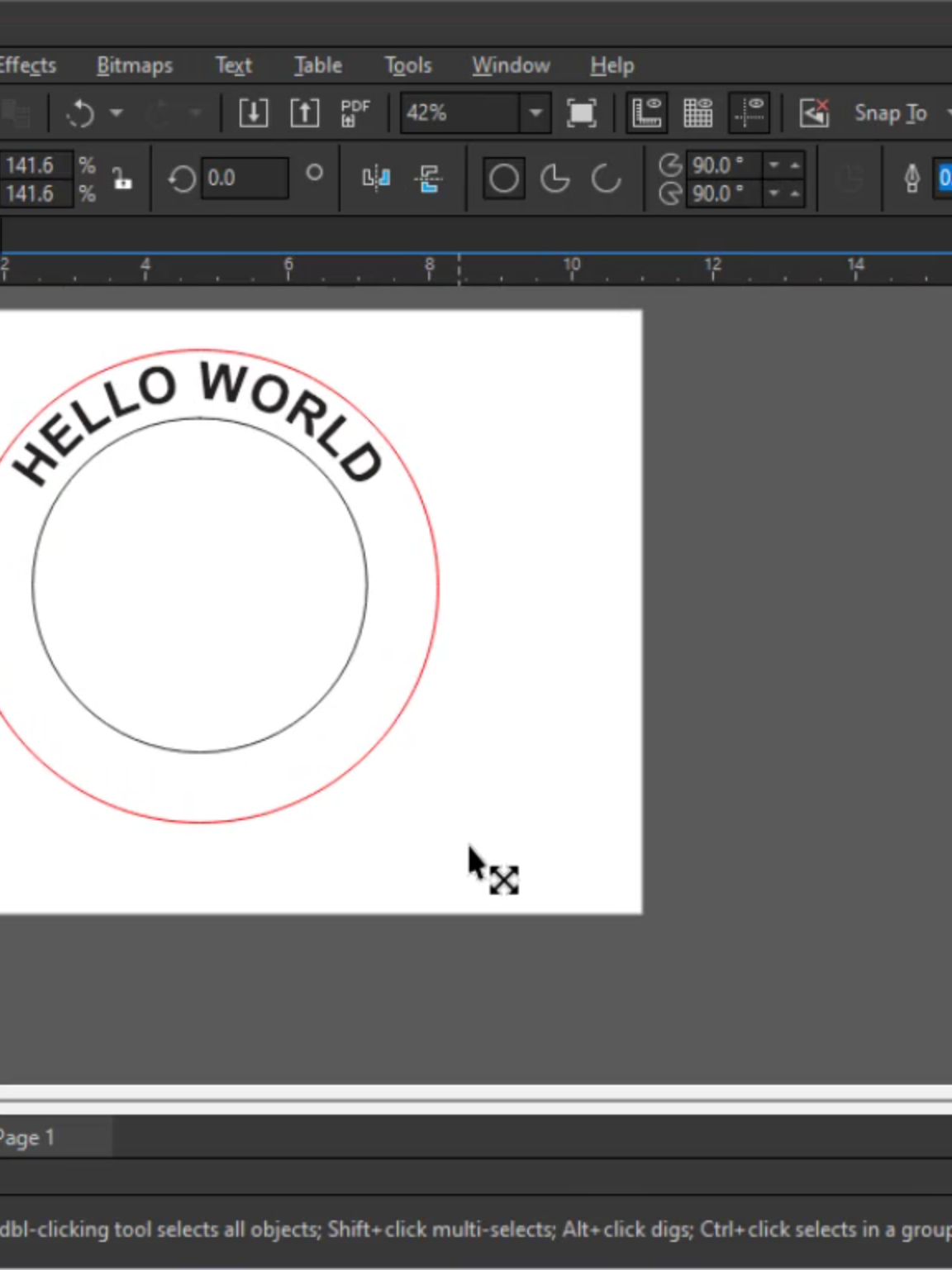 Text around Circ;le in coreldraw #tutorial #text #coreldraw #foryou #fyp