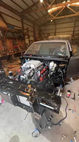 Hellcat Cutlass first start! After 6 long months, a cross country move, and this Tennessee heat, my 1987 Oldsmobile 442 first start! A lot of the work happened in the last month due to the goal of having this car done by Holley’s MoParty! #fabrication #build #restoration #restomod #hellcat #dodge #oldsmobile #cutlass #car #truck #engineswap #firststart #carguy #cargirl #fyp 