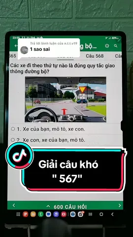Trả lời @n.t.t.v19 Cách giải câu khó 567 #120mophong #600cauhoilythuyet #hoclaioto #thaytuandaymeo600_cau #xuhuong 