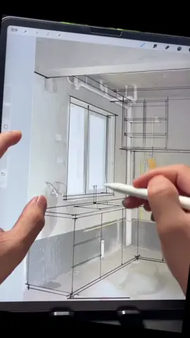 Complete the entire kitchen on a cute little iPad 😍 *washimladhar* #drawing #procreate #tutorials #howtodraw #digitalart #illustration 