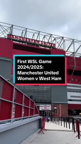 Come with us to the first Manchester United Women game of the 2024/25 WSL season. Great to see the start of a new season again and to be back at Old Trafford. A clean sheet and 3-0 win!  #wsl #womenssuperleague #barclayswsl #woso #WomensFootball #muwfc #manchesterunited #ellatoone #tooney #rachelwilliams #manchesterunitedwomen #mufc #oldtrafford #westham #westhamwomen #football #footballtiktok #superleague #footballtok #fyp  @All Things Man United @Nicky @Manchester United Women @Barclays Women's Super League 