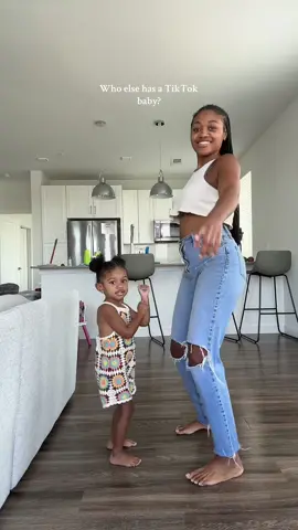Shes getting better with these trends 😂🥹 #tiktokbaby #viral #dancetrend #parentsoftiktok 