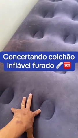 Colchão inflável furado? Aqui está a solução simples e rápido. #colchao #fy #fyp #concierto #solucao #colchaofurado 
