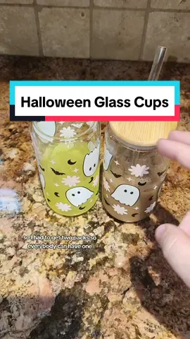 glass ghost theme halloween cups #halloween #halloween2024 #halloweencup #halloweendecor #ghost #ghosts #ghostcup #coffeecup #masonjar 