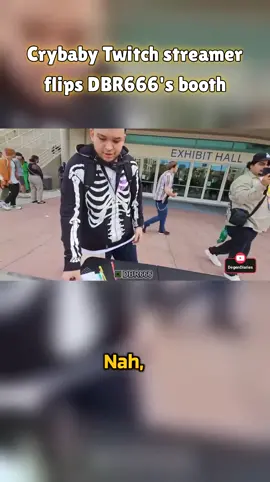 seething twitch streamer flips DBR666's booth #kick #twitchcon #xqc #livestream #degen #Eklipse