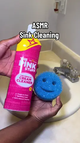 ASMR Sink Cleaning 🤩  #fyp #asmr #sinkcleaning #CleanTok #satisfyingvideo  #thepinkstuff @The Pink Stuff 