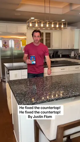He fixed the countertop!   He fixed the countertop!   By Justin Flom