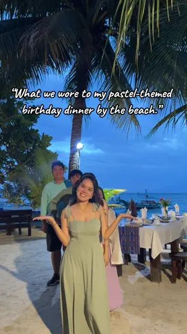 Told my friends to wear pastel outfits for my bday dinner by the beach., and this is what they wore @Jp0103 @Jennnn07 @Maaarr93 @Venice @LSY 💚💜🩷 #31st #hbd #happybirthday #birthdayrecap #latepost #dinnerbythebeach #friendshipgoals #fyp #foryou #foryoupage #fyppppppppppppppppppppppp 