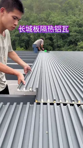 Aluminum alloy thermal insulation and fireproof material roof panel 谁还在用铁皮做屋顶，现在都用双层铝合金隔热板，保温隔热又美观  #Aluminumalloy #aluminum  #material #insulation #fireproof #material #roof #panel #plate #roofing #wall #house #material #build #building 