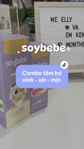 Combo tắm bé này các mom thử chưa? Mẹ Elly mê cái mùi thơm của lotion, còn Kem thì thích ngắm chai sữa tắm, bao bì cưng xỉu. Sài ưng lắm nha!!! 🪻🪺🪼🦋🦄☔️🫐🍡🛝🪁🥳🔮💜 #soybebe #lotionsoybebe #suatamgoichobe #shampooandbathforbaby #tắmbé #tambe #mevabe #ilovetiktok #mebimsua #treanding #unboxing 