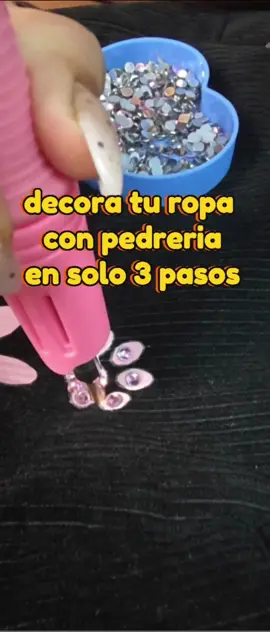 Decora tu ropa con pedreria en solo 3 pasos #viral 
