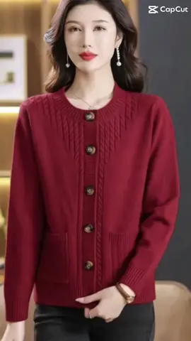 Áo khoác cardigan trung niên cổ tròn chất len mềm mịn dày dặn, thiết kế thanh lịch sang trọng #xh #xhtiktok #xuhuong2024 #thinhhanh #thinhhanhtiktok #thoitrangnu #thoitrangtrungnien #aocardigan #aotangme #quatangme #aolen #aolennu 