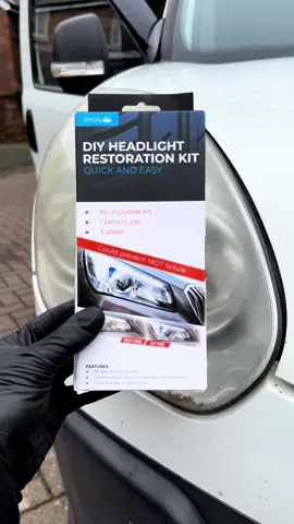 Satisfying DIY headlight restoration kit for your car ❤️ #detailing #headlight #restore #cars #satisfying #DIY #clean #tiktokshop #fyp 