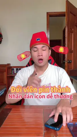 Đổi viên pin thành nhãn dán icon dễ thương #datdungdua #LearnOnTikTok #VolmjrNetwork #yeucongnghe #Thanhcongnghe #thuthuatcongnghe 