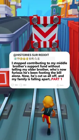 Part 1 I stopped contributing to my middle brother’s support fund without telling my older brother,who’s now furious he’s been footing the bill alone.now he’s cut us all off,and my family is falling apart #reddit #redditreadings #scalingstories #redditstories     #reddit_tiktok #askreddit #foryou #redditstorytime #story 