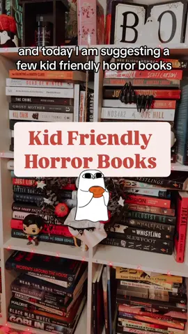 Here are some Kid Friendly Horror Books 💀 Is your child wanting to read something spooky? These picks are made for kids! Hopefully it can scratch that itch without giving them nightmares!  #hororbooks #middlegradehorror #booksta #horrorbooksta #booksbooksbooks #BookTok #horrortok #horrorbooktok 