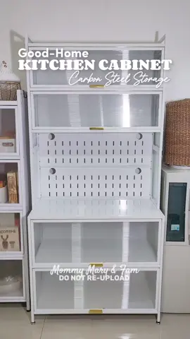 Ang gandaaaaa! !! Upgraded to a bigger version ✨ Kitchen update soon 🤍 #fyp #storagecabinet #kitchenrack #foldablestoragecabinet #kitchenpantry #coffeecorner #kitchenfinds #kitchenstorage #kitchenpantrycabinet #carbonsteel  #trending #viral #budolbymommymary 