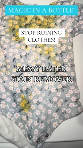 Stop ruining your clothes. I use this stain remover on all clothes. Its literally magic in a bottle 👏🏻👏🏻 #stainremover #baby #babyclothes #laundry #laundryhack #laundrymusthaves 