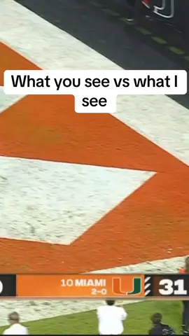 Tv vs camera #fyp #CollegeFootball #foryou #umiami #ncaafootball 