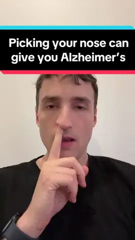 Nose picking isn’t just bad manners, its also slowly destroying your brain  #alzheimers #healthtips #greenscreen 