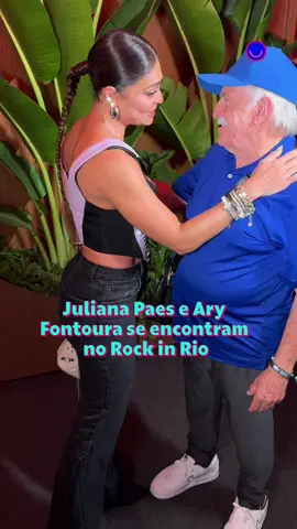Que encontro! 😍 Juliana Paes e Ary Fontoura juntinhos na área VIP do Rock in Rio. #RockinRio2024 #gshow