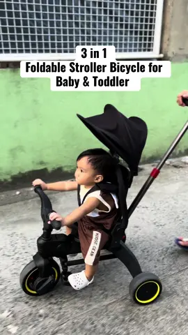 Pwedeng bike at pwedeng maging stroller ng anak mo at syempre foldable pa 🥰 #multifunctionalstroller #strollerbike #strollerbikeforkids #bicycle #bicycleforkids #bikeforkids 