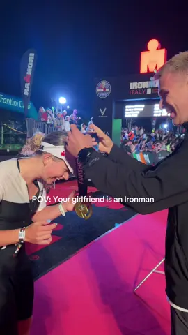 Special moment waiting for her at the finish line and giving her the finishing medal.  #ironman #ironmantriathlon #ironmanitaly #ironmantips #ironmanprep #Running #cycling #swimming #ironmancourse #triathlon #triathlete #ironman #ironmanfinisher #ironmanfinishline 