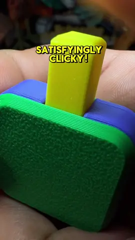 3D-Printed Mechanical Switch Fidget Click. 📁File: @printablescom  🖨️Printer: @bambulab_official P1S AMS Filament: @BambulabGlobal PLA Purple, Green, Yellow, Orange. #asmr #3dprinting #fidget #toy #mechanical #switch #click #3dprintingideas 