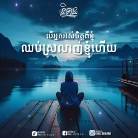 បើអស់ចិត្តប្រាប់មួយម៉ាត់មក ខ្ញុំនឹងដើរចេញលែងធ្វើជាឆ្អឹងទទឹងករបស់អ្នក #និទានnitean #trending #foryoupage #fypシ #fyp #foryou 