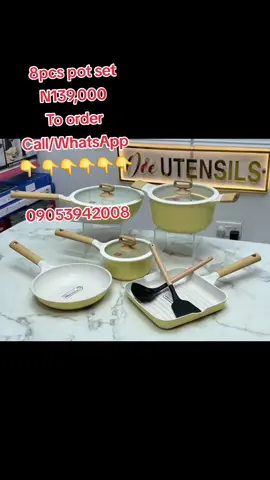 8pcs pot set N139,000