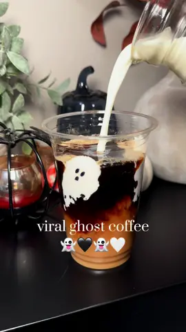 making the viral ghost iced coffee 👻🖤☕️ #marshmallowfluff #halloween #halloweenideas #spooky #treats #viral #spookyseason #HalloweenTreats #aesthetic #fallaesthetic #icedcoffee #pumpkinicedcoffee #ghostlatte #fypage #fallvibes Marshmallow Fluff Halloween Treats Ghost Latte  Spooky Season Iced Coffee Pumpkin Spice Aesthetic  Fall Vibes