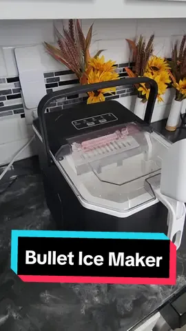 Bullet Ice Maker for your countertop!  #icemaker #icemakermachine #kitchengadgets #kitchenappliances #KitchenHacks #kitchen #kitchenware #ice #icetok #appliances #kitchenupgrade #kitchenupgradeonabudget #budgetfriendly 