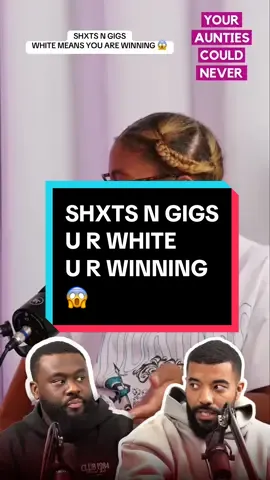 SHXTS AND GIGS CONTROVERSIAL CLIP Family we are outraged at this clip from Shxts n Gigs saying being White means you are winning.  Lets discuss Ep209 is out now on YouTube and all podcast platforms  #shxtsngigs #shxtsngigsclips #blackwomen #podcast #podcastclips #yourauntiescouldnever #tiktokpoll 