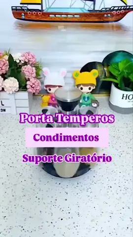 Porta Condimentos e Temperos Cozinha Giratório - Suporte com 6 Potes em Vidro + Suporte por R$49,99.  Link na BIO e no DESTAQUE ARTIGOS COZINHA na rede vizinha  🟡 Sujeito a variação de preço e disponibilidade no site  #cozinha #suporte #giratório #Condimentos #temperos #casa #vídeo #viral