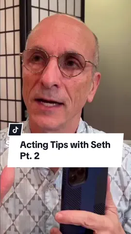 Seth Barrish shares another #actingtip!  Come take a class and see these tools change up the storytelling in real time! 
