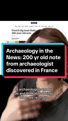 #greenscreen This is so cute. And yes, we archaeologists do often leave little notes or gifts for future archaeologists in trenches from time to time! #archaeologytiktok #archaeology #ancienthistory #History #france 