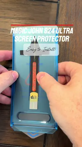 So easy to install! Bubble and Dust Free!! Yes they have them for iphone too! #s24ultra #screenprotector #phonescreenprotector #s24ultrascreenprotector #magicjohn #samsungscreenprotector #magicjohnscreenprotector 
