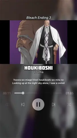 Houkiboshi - Younha | Bleach Ending 3 #anime #ending #songlyrics #bleach #fyp 