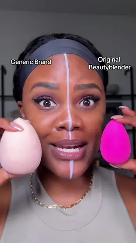 The original @Original Beautyblender vs a generic dupe. Which one blends my makeup better? Spoiler: The Beautyblender gives me a flawless finish every time!  #DontBeDuped #ad #makeup #blendingmakeup #beautyblender