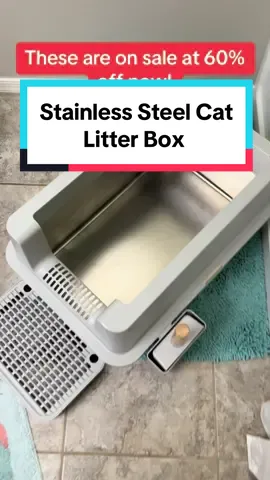 My favorite part about the stainless steel litter box is how easy it is to clean and it doesnt smell like plastic litter boxes do! #caitterbox #cats #catsoftiktok #catlitter #catdad #catmom #catparents #PetsOfTikTok #petcare #tiktokshopblackfriday #tiktokshopcybermonday 