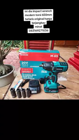 Brushless impact wrench modern 65 mm Terlaris original #impactwrench #brushlessimpactwrench #impactbaterai #modernpowertools #perkakas #treanding 