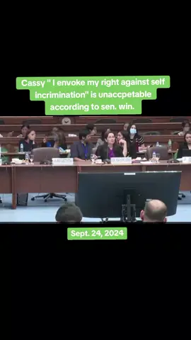 Cassy sumagot ka nlng kasi para di ka na maging kawawa. #fyp #trendingvideo #wingatchalian #senrisahontiveros #cassandraong #pogo #senatehearing 