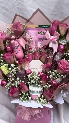 Pretty in pink 🌸🎀💕 This bouquet can be fully customised by makeup, color, and size to fit your budget and preterences. DM on Instagram to order now!! 🫶🏼 Bouqet includes: @Garnier @Sol de Janeiro @Fenty Beauty @Maybelline New York @Kayali @Huda Beauty @madebymitchell 💄 #flower #bouquet #flowerbouquet #florist #aesthetic #girlyaesthetics #girlythings #girly #giftideas #giftsforher #gift #bouqet #birmingham #SmallBusiness #makeup #luxurymakeup #makeupbouquet #pink #feminine #luxury #fyp #fypage #fypageシ  #viral