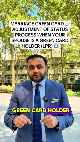 If you get married to a Green Card holder in the United States, you can stay in the U.S. and get a green card through these steps. Call my office at 718-783-6819 for a consultation on your Green Card marriage case. #immigration #immigrants #immigrantfamilies #greencard #uscis #usvisajourney #visa #travel #migrants #uscitizen #citizenship #greencardmarriage #marriage #interview #undocumented #immigrationattorney #immigrationlawyer #lawyer #lawyersoftiktok #legaltiktok #legaladvice #fyp #foryou #foryoupage 