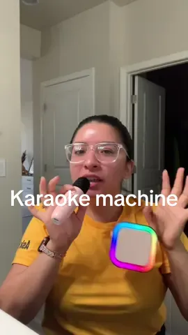 I got a mini karaoke machine and im in love. Easy to pair to mic and has so many settings 🥰 #karaokemachine #minkaraokewithmic #minikaraokemachine #kinglucky 